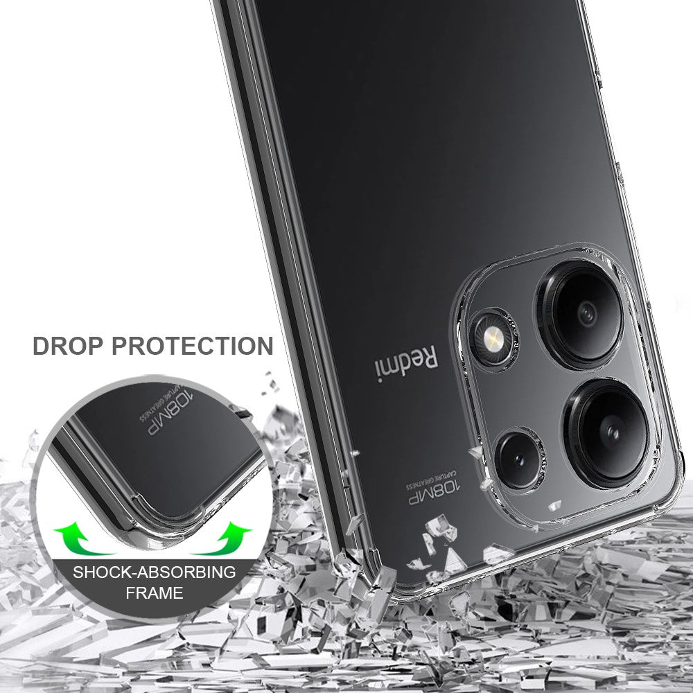 For Xiaomi Redmi Note 13 4G Case Scratch Resistant TPU+Acrylic Clear Phone Cover