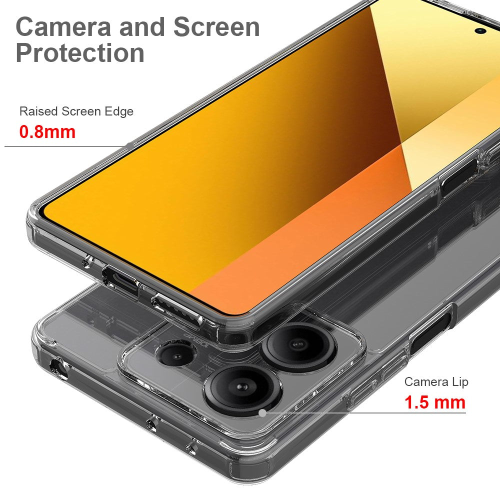 For Xiaomi Redmi Note 13 Pro 5G / Poco X6 5G Case TPU+Acrylic Transparent Mobile Phone Cover