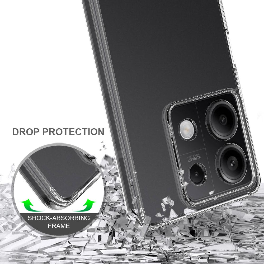 For Xiaomi Redmi Note 13 Pro 5G / Poco X6 5G Case TPU+Acrylic Transparent Mobile Phone Cover