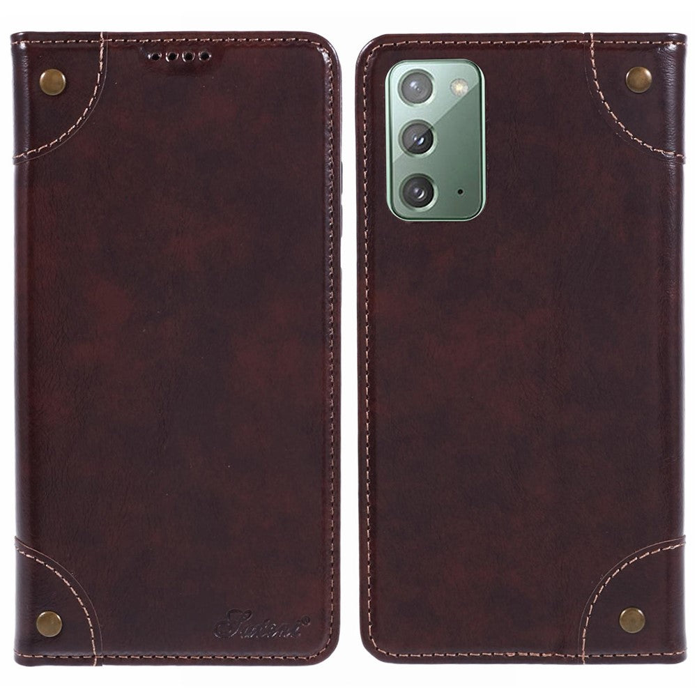 SUTENI Til Samsung Galaxy Note20 / Note20 5G Cover PU Læder Cover Standpung Telefoncover