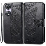 For Oppo A78 4G Wallet Case Imprinted Butterfly Leather Phone Cover Folding Stand