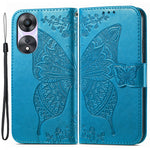 For Oppo A78 4G Wallet Case Imprinted Butterfly Leather Phone Cover Folding Stand