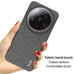 IMAK Ruiyi Series for Xiaomi 14 Ultra Case Fabric Texture Leather+PC Phone Back Cover