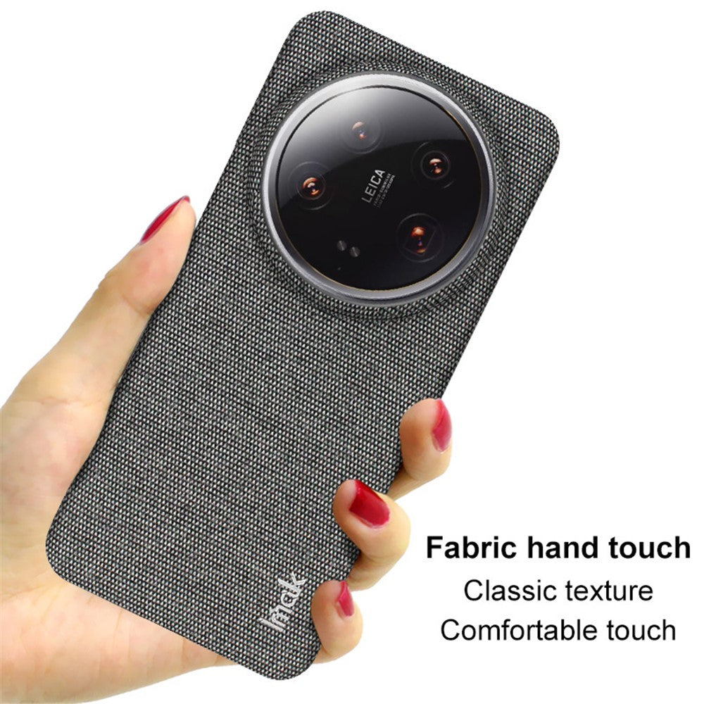 IMAK Ruiyi Series for Xiaomi 14 Ultra Case Fabric Texture Leather+PC Phone Back Cover