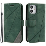 For iPhone 12 mini Case Wallet Leather Phone Cover Skin-touch Texture