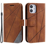 For iPhone 12 mini Case Wallet Leather Phone Cover Skin-touch Texture