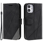 For iPhone 12 mini Case Wallet Leather Phone Cover Skin-touch Texture