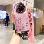 KADEM For Xiaomi 14 Ultra Case Glitter Sparkle Soft TPU Phone Cover with Lanyard