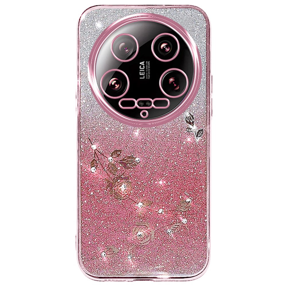 KADEM For Xiaomi 14 Ultra Case Glitter Sparkle Soft TPU Phone Cover with Lanyard