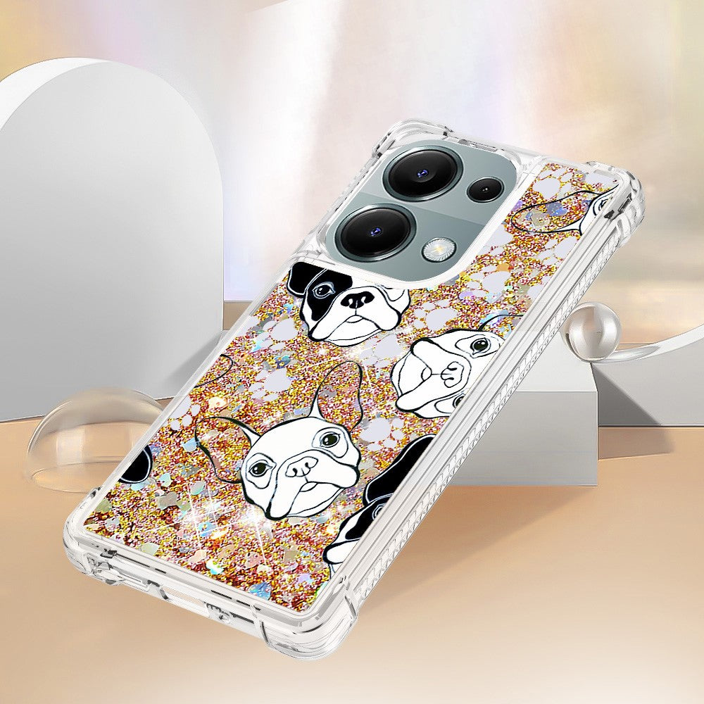 For Xiaomi Redmi Note 13 Pro 4G / Poco M6 Pro 4G TPU Case with Quicksand and Pattern Printed