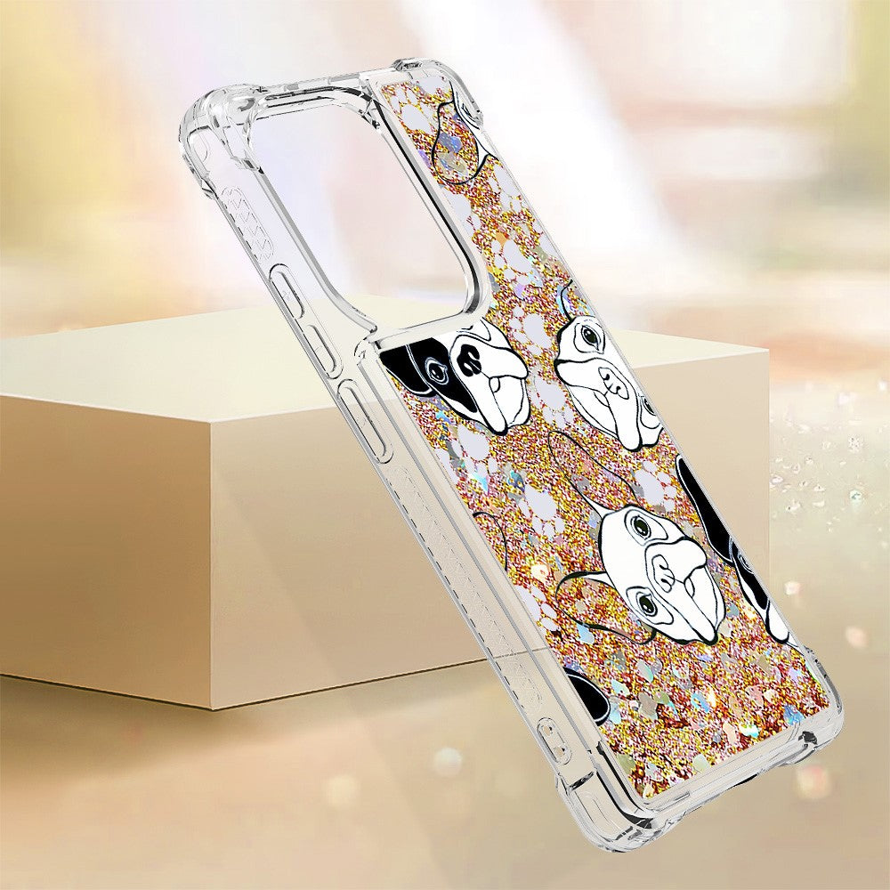 For Xiaomi Redmi Note 13 Pro 4G / Poco M6 Pro 4G TPU Case with Quicksand and Pattern Printed