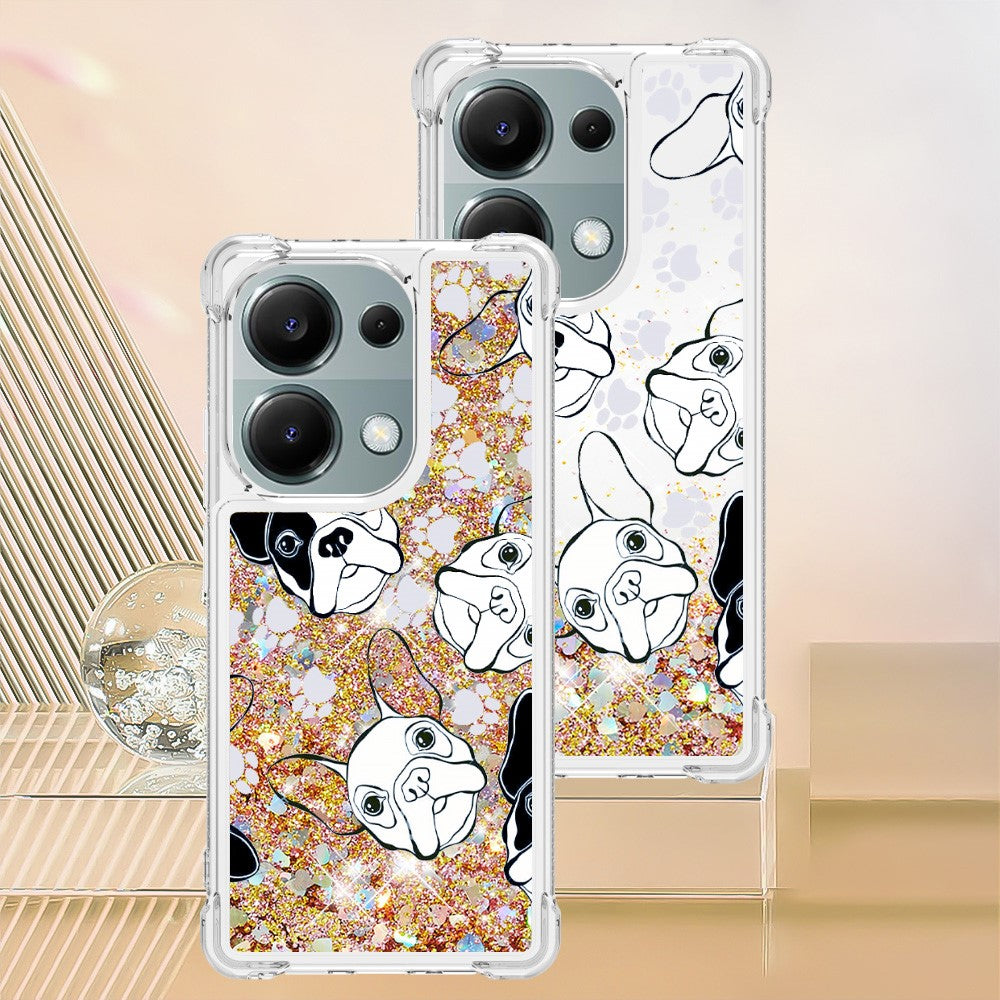 For Xiaomi Redmi Note 13 Pro 4G / Poco M6 Pro 4G TPU Case with Quicksand and Pattern Printed