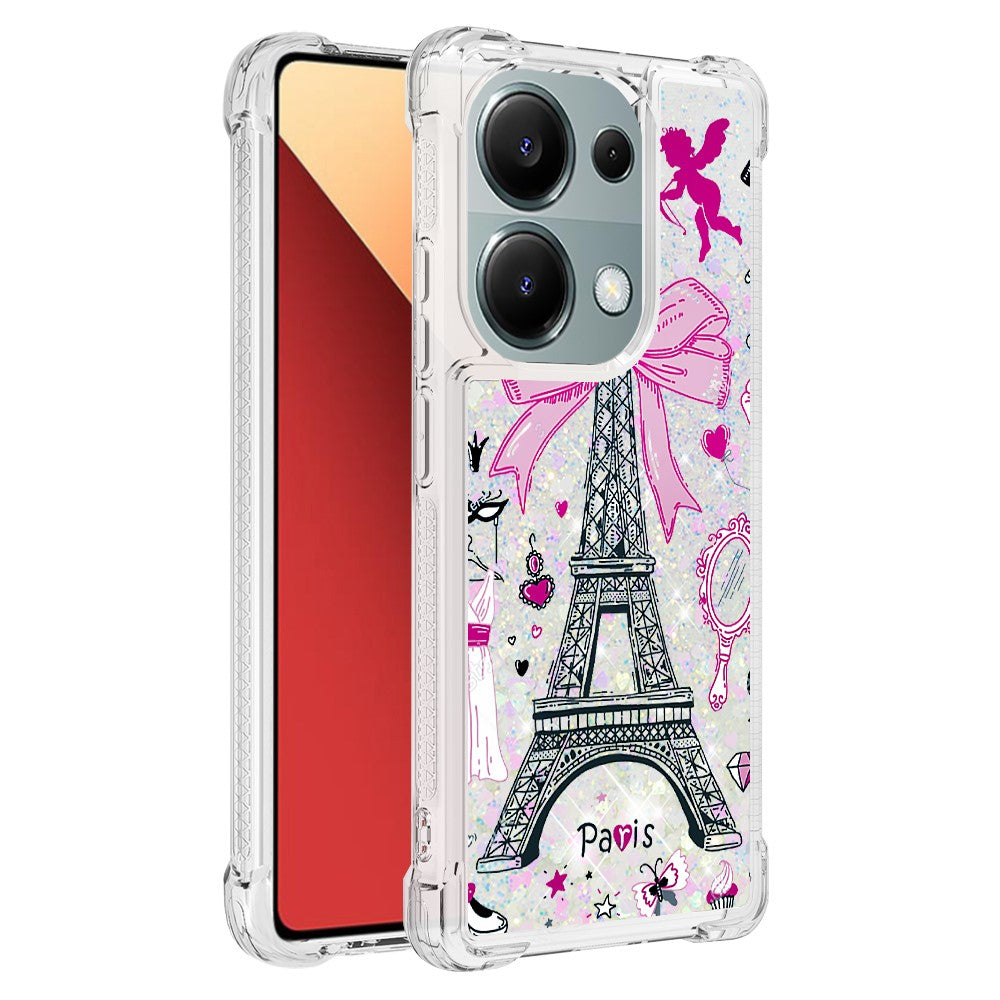 For Xiaomi Redmi Note 13 Pro 4G / Poco M6 Pro 4G TPU Case with Quicksand and Pattern Printed