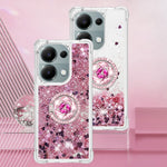 For Xiaomi Redmi Note 13 Pro 4G / Poco M6 Pro 4G TPU Case with Kickstand Quicksand Shockproof Cover