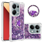 For Xiaomi Redmi Note 13 Pro 4G / Poco M6 Pro 4G TPU Case with Kickstand Quicksand Shockproof Cover