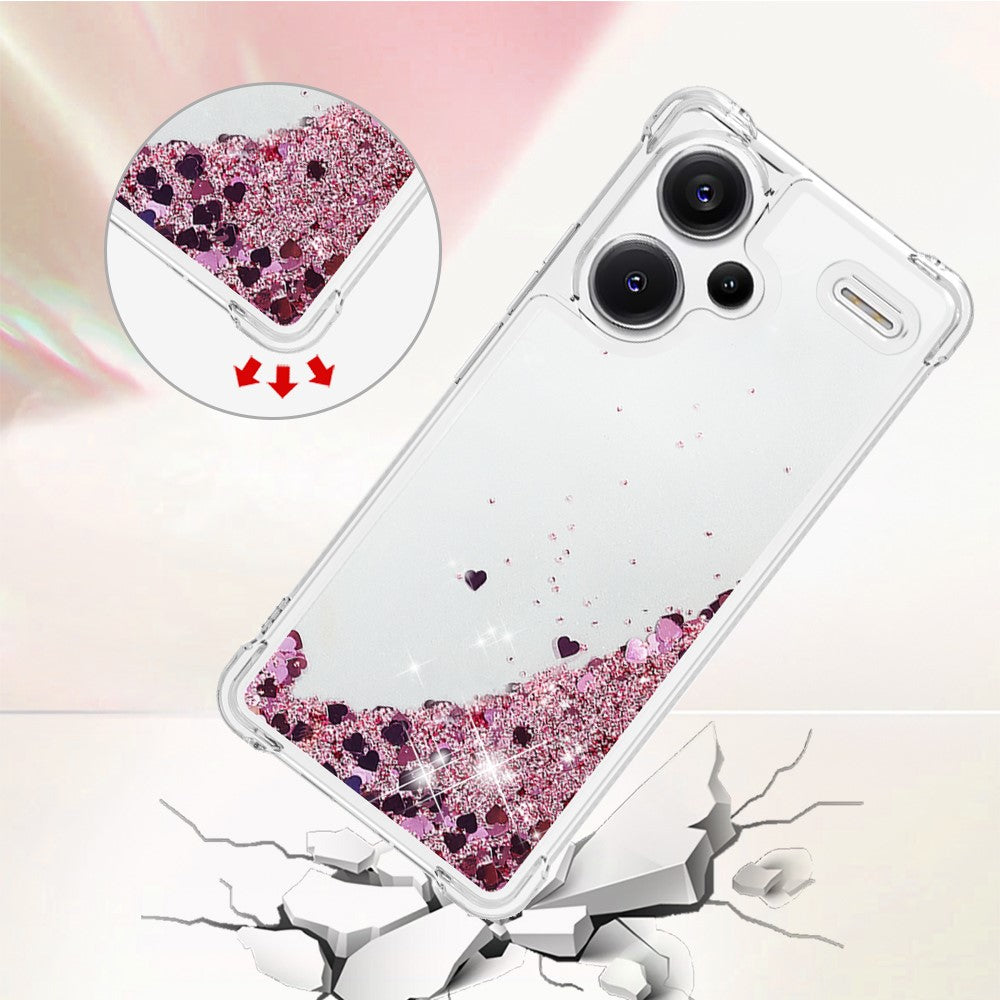 For Xiaomi Redmi Note 13 Pro+ 5G TPU Case Glitter Quicksand Shockproof Phone Back Cover