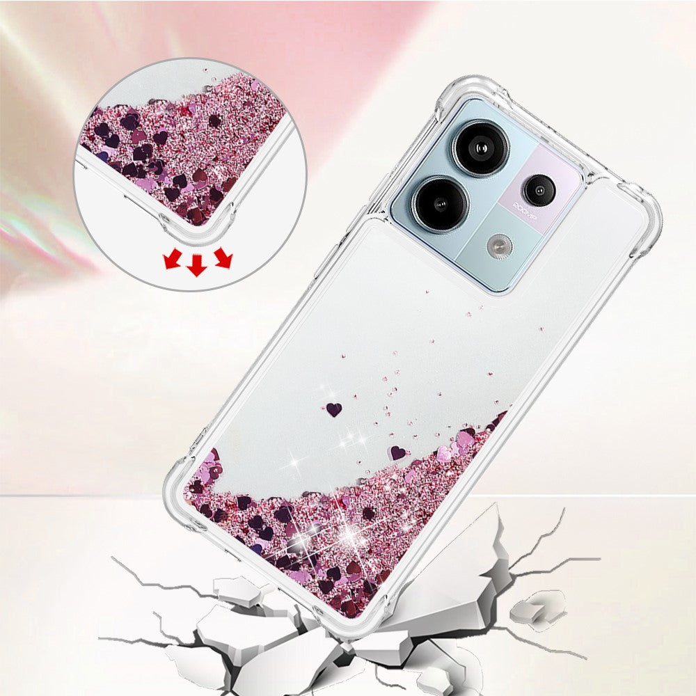 For Xiaomi Redmi Note 13 Pro 5G / Poco X6 5G TPU Case Glitter Quicksand Shockproof Phone Back Cover