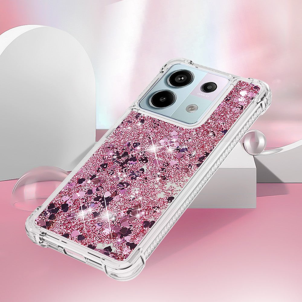 For Xiaomi Redmi Note 13 Pro 5G / Poco X6 5G TPU Case Glitter Quicksand Shockproof Phone Back Cover