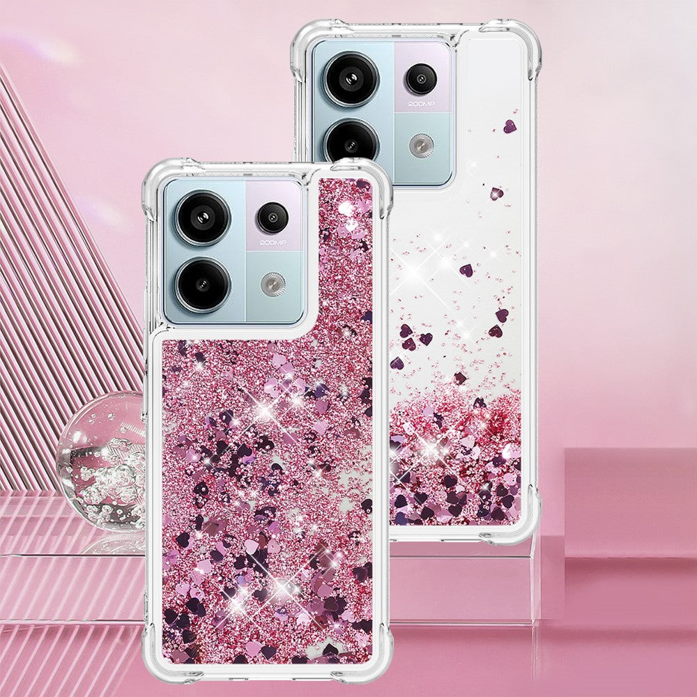 For Xiaomi Redmi Note 13 Pro 5G / Poco X6 5G TPU Case Glitter Quicksand Shockproof Phone Back Cover