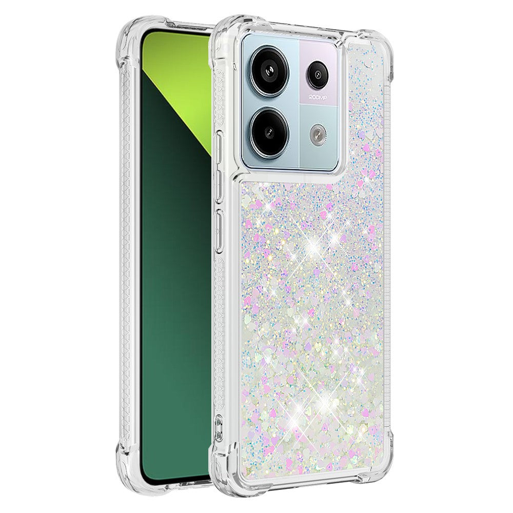 For Xiaomi Redmi Note 13 Pro 5G / Poco X6 5G TPU Case Glitter Quicksand Shockproof Phone Back Cover