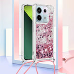 For Xiaomi Redmi Note 13 Pro 5G / Poco X6 5G TPU Case Quicksand Design Phone Cover with Lanyard