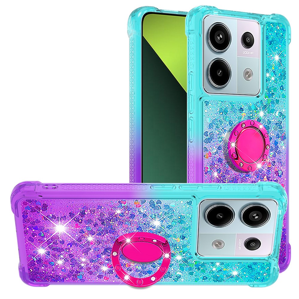 Xiaomi Redmi Note 13 Pro 5G / Poco X6 5G TPU-skal med stativ Gradient Quicksand Stötsäkert skal