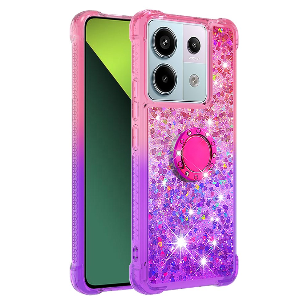 Xiaomi Redmi Note 13 Pro 5G / Poco X6 5G TPU-skal med stativ Gradient Quicksand Stötsäkert skal