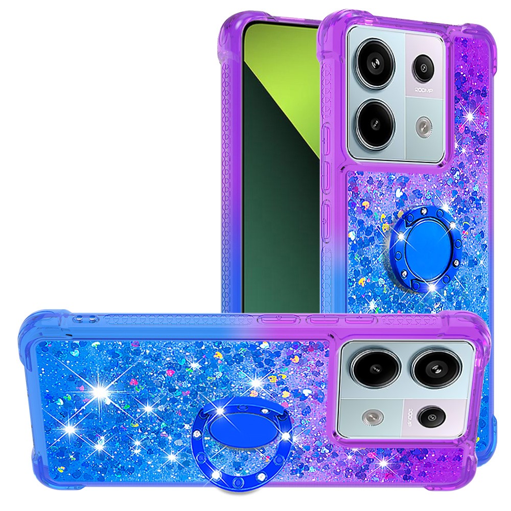 Xiaomi Redmi Note 13 Pro 5G / Poco X6 5G TPU-skal med stativ Gradient Quicksand Stötsäkert skal