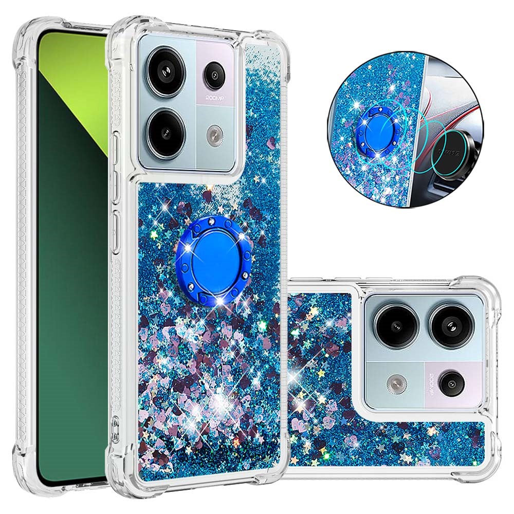 Xiaomi Redmi Note 13 Pro 5G / Poco X6 5G TPU-skal med stativ Quicksand stötsäkert fodral