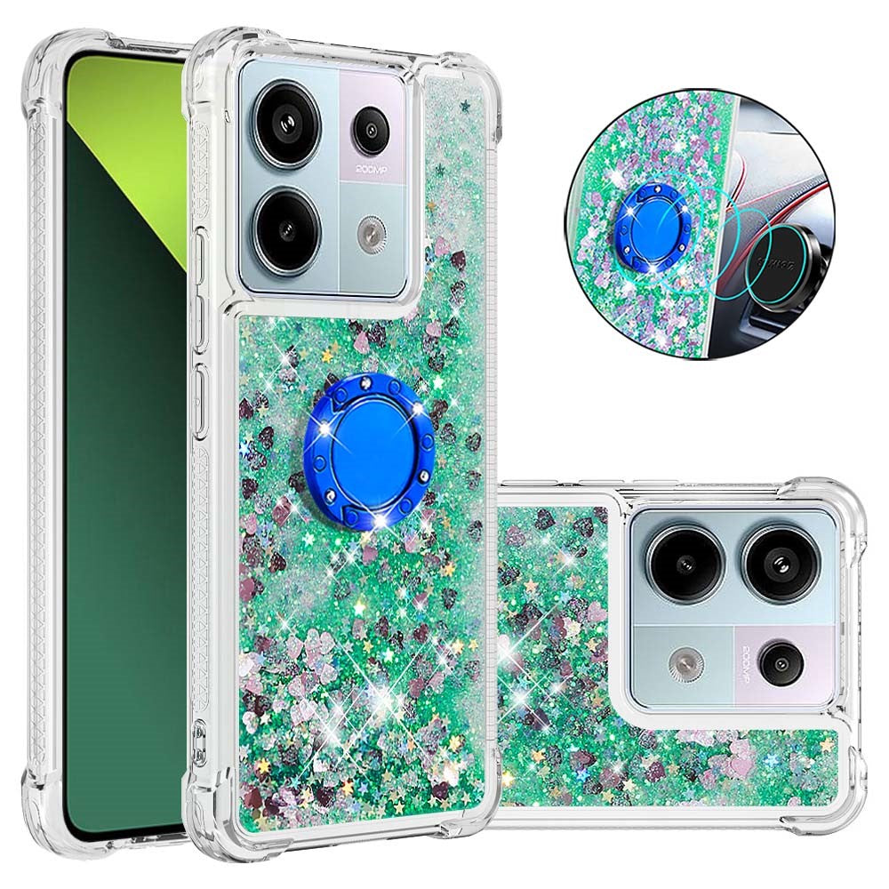 Xiaomi Redmi Note 13 Pro 5G / Poco X6 5G TPU-skal med stativ Quicksand stötsäkert fodral