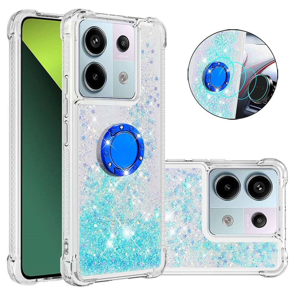 Xiaomi Redmi Note 13 Pro 5G / Poco X6 5G TPU-skal med stativ Quicksand stötsäkert fodral