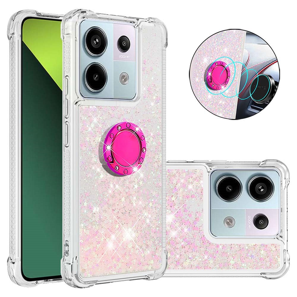 Xiaomi Redmi Note 13 Pro 5G / Poco X6 5G TPU-skal med stativ Quicksand stötsäkert fodral