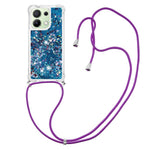 For Xiaomi Redmi Note 13 4G TPU Case Quicksand Design Phone Cover with Lanyard
