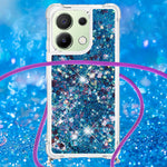 For Xiaomi Redmi Note 13 4G TPU Case Quicksand Design Phone Cover with Lanyard