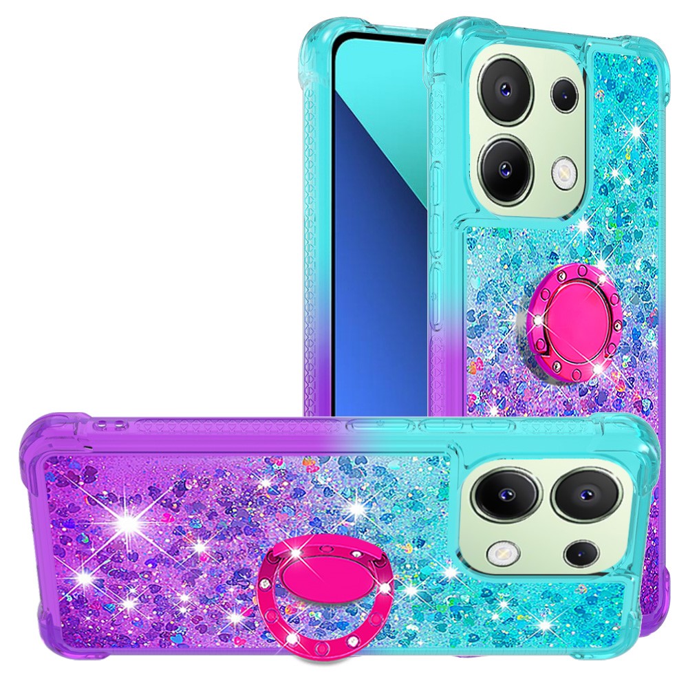 Xiaomi Redmi Note 13 4G TPU-skal med stativ Gradient Quicksand Stötsäkert skal