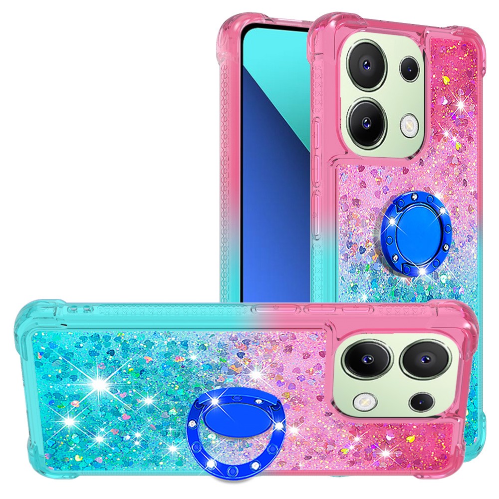 Xiaomi Redmi Note 13 4G TPU-skal med stativ Gradient Quicksand Stötsäkert skal