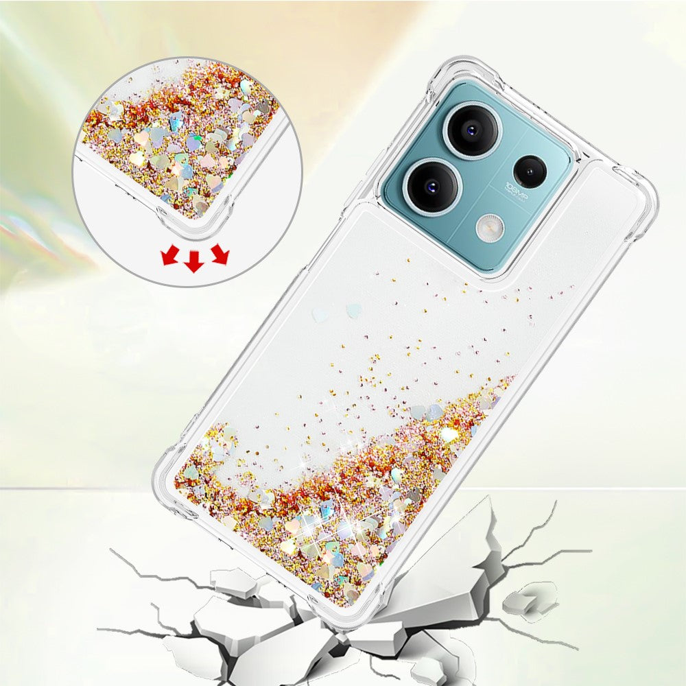 For Xiaomi Redmi Note 13 5G TPU Case Glitter Quicksand Shockproof Phone Back Cover