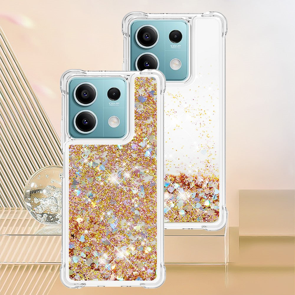 For Xiaomi Redmi Note 13 5G TPU Case Glitter Quicksand Shockproof Phone Back Cover
