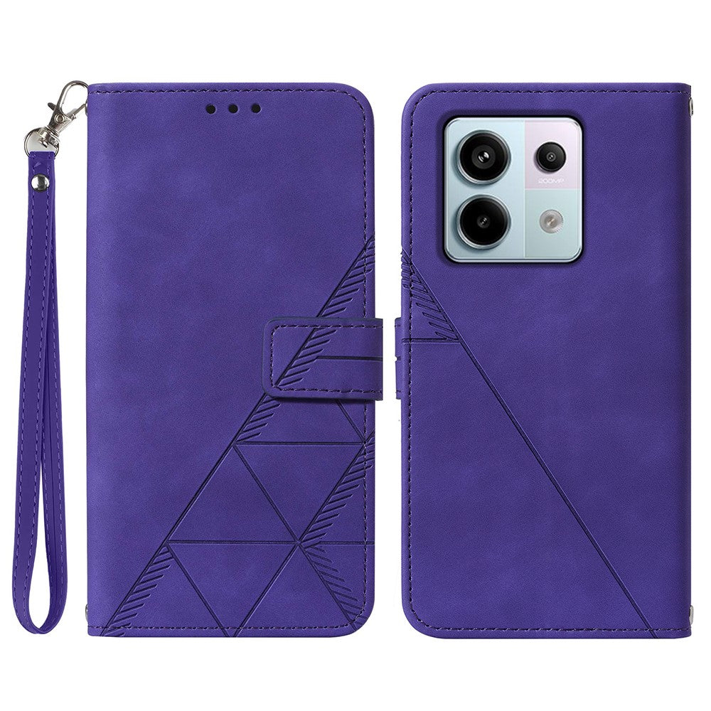 For Xiaomi Redmi Note 13 Pro 5G / Poco X6 5G Leather Case with Hand Strap Wallet Stand Phone Cover