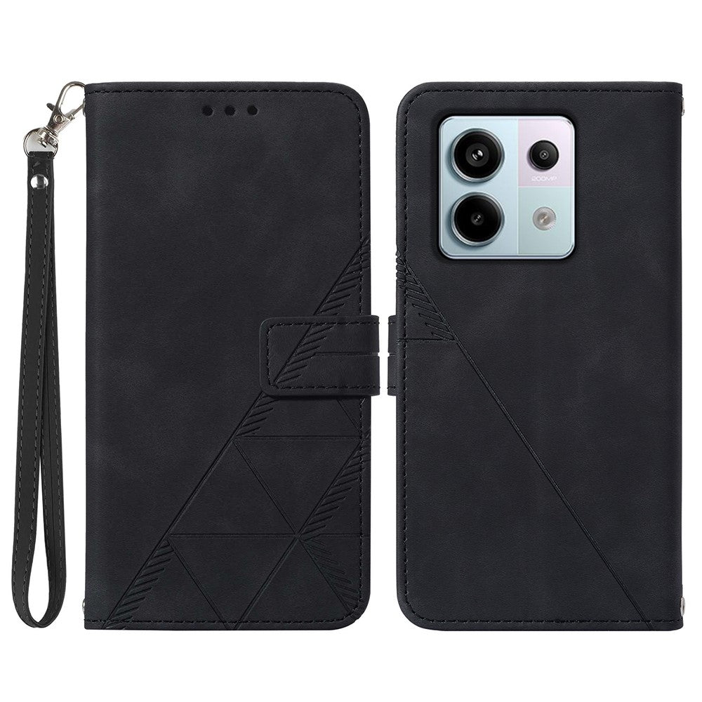 For Xiaomi Redmi Note 13 Pro 5G / Poco X6 5G Leather Case with Hand Strap Wallet Stand Phone Cover