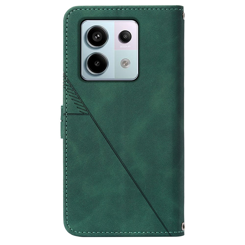 For Xiaomi Redmi Note 13 Pro 5G / Poco X6 5G Leather Case with Hand Strap Wallet Stand Phone Cover