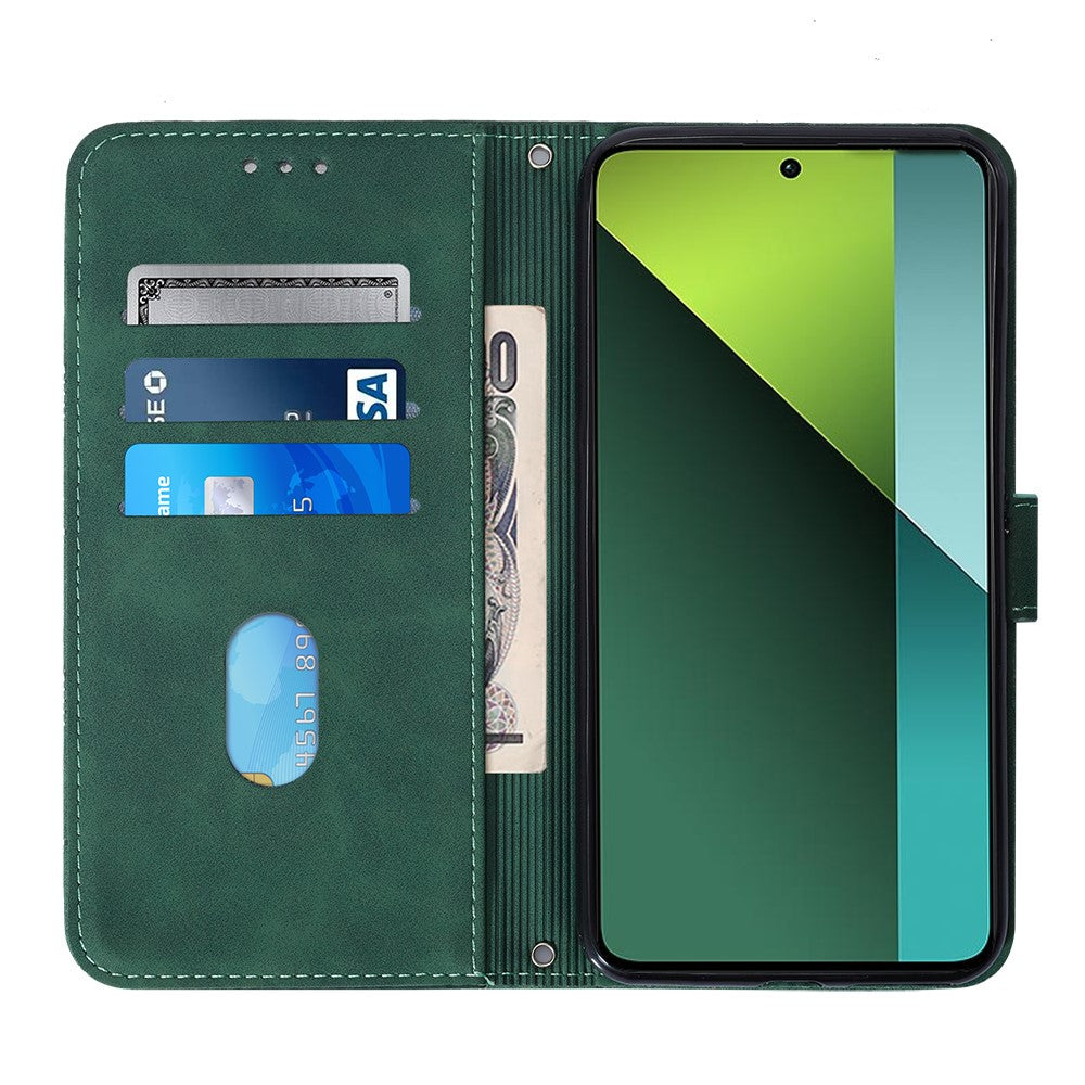 For Xiaomi Redmi Note 13 Pro 5G / Poco X6 5G Leather Case with Hand Strap Wallet Stand Phone Cover