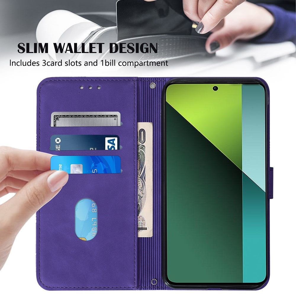 For Xiaomi Redmi Note 13 Pro 5G / Poco X6 5G Leather Case with Hand Strap Wallet Stand Phone Cover