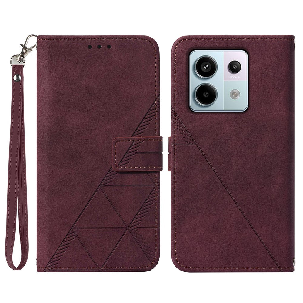 For Xiaomi Redmi Note 13 Pro 5G / Poco X6 5G Leather Case with Hand Strap Wallet Stand Phone Cover