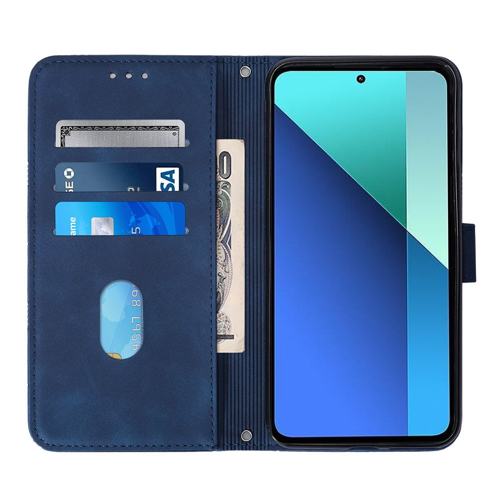 For Xiaomi Redmi Note 13 4G Leather Case with Shoulder Strap Wallet Stand Phone Cover