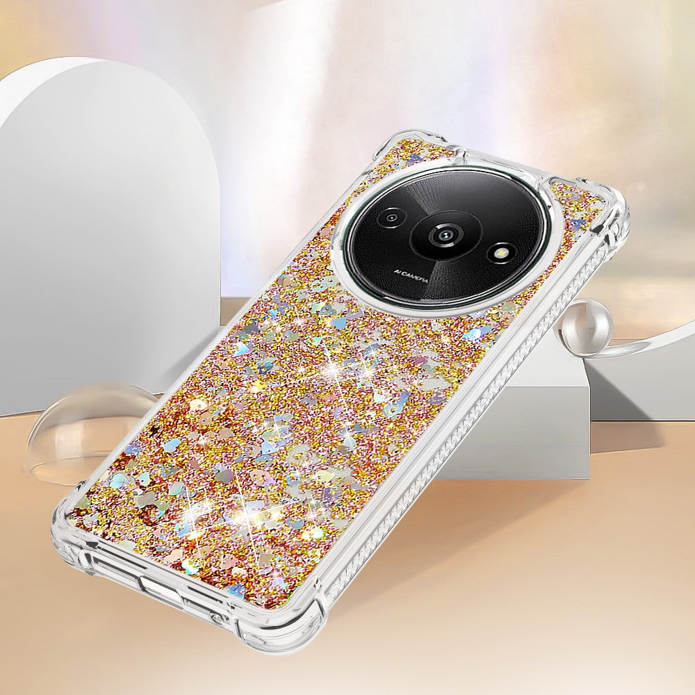 For Xiaomi Redmi A3 4G / Poco C61 4G TPU Case Glitter Quicksand Shockproof Phone Back Cover