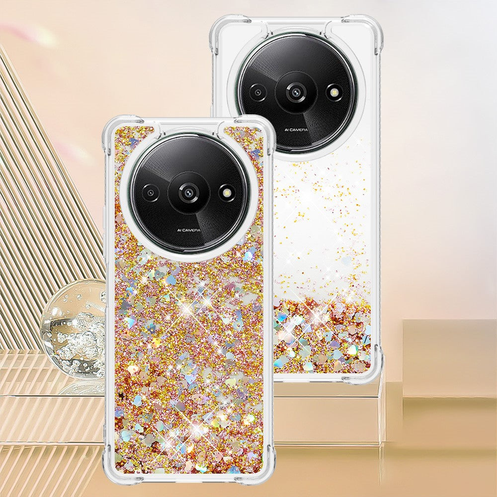For Xiaomi Redmi A3 4G / Poco C61 4G TPU Case Glitter Quicksand Shockproof Phone Back Cover