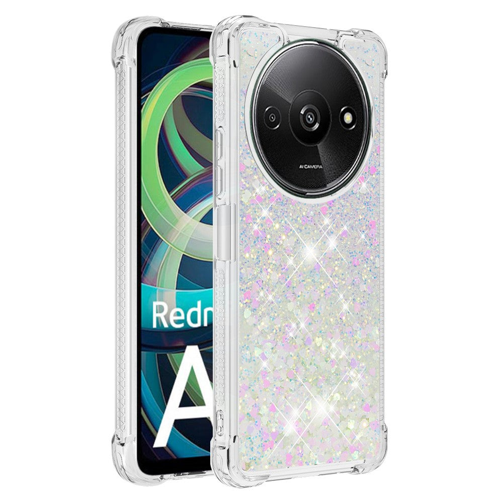For Xiaomi Redmi A3 4G / Poco C61 4G TPU Case Glitter Quicksand Shockproof Phone Back Cover