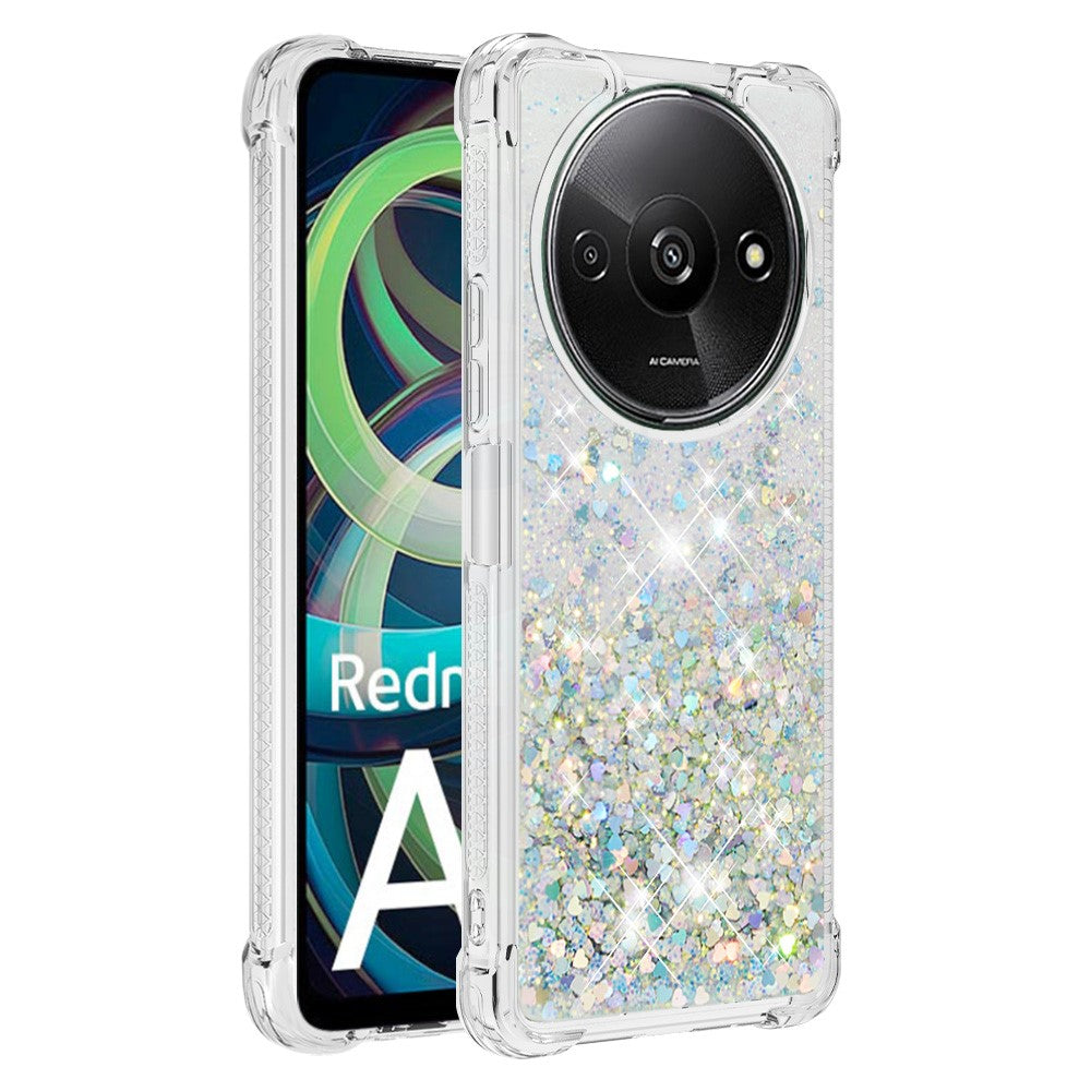For Xiaomi Redmi A3 4G / Poco C61 4G TPU Case Glitter Quicksand Shockproof Phone Back Cover