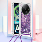 For Xiaomi Redmi A3 / Poco C61 4G TPU Case Quicksand Design Phone Cover with Lanyard